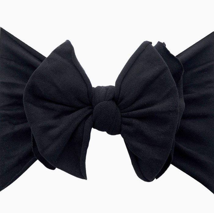 Black Fab-Bow-Lous® Soft Nylon Bow Headband