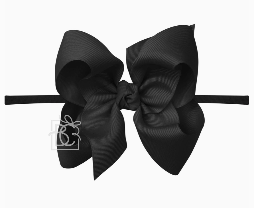 Black Nylon Grosgrain Bow