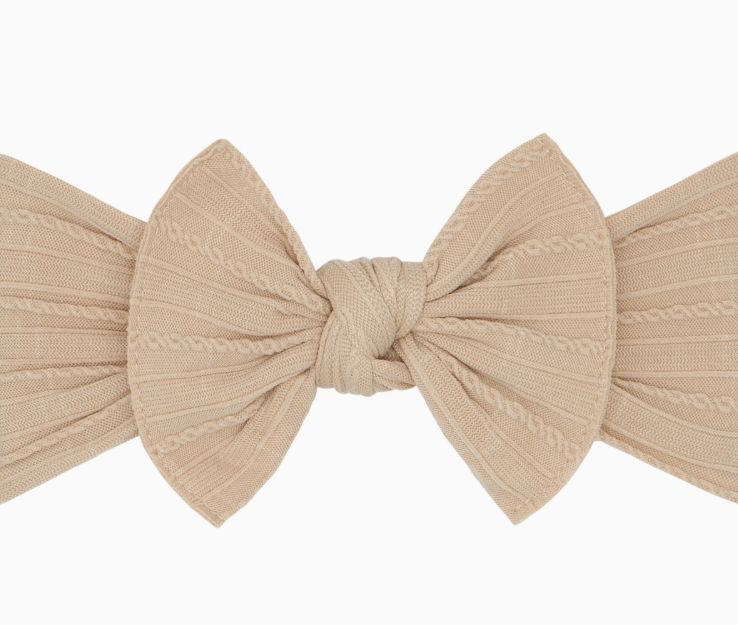 Blush Cable Knit Knot Headband