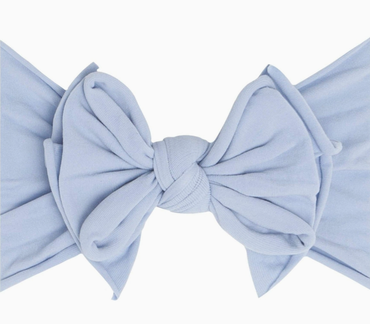 Dusty Blue Fab-Bow-Lous® Soft Nylon Bow Headband