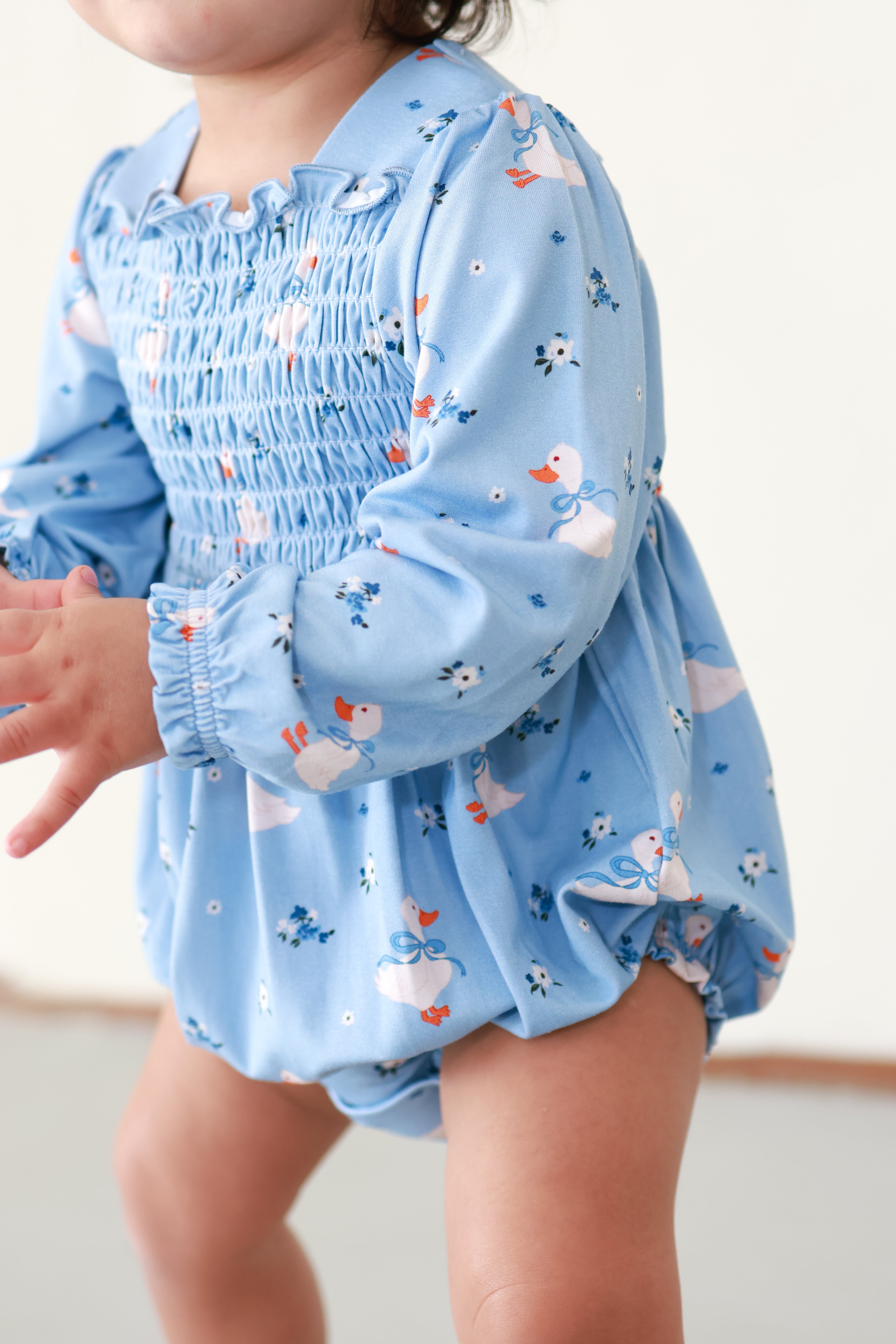 Duckling Daze Smocked Bubble Romper