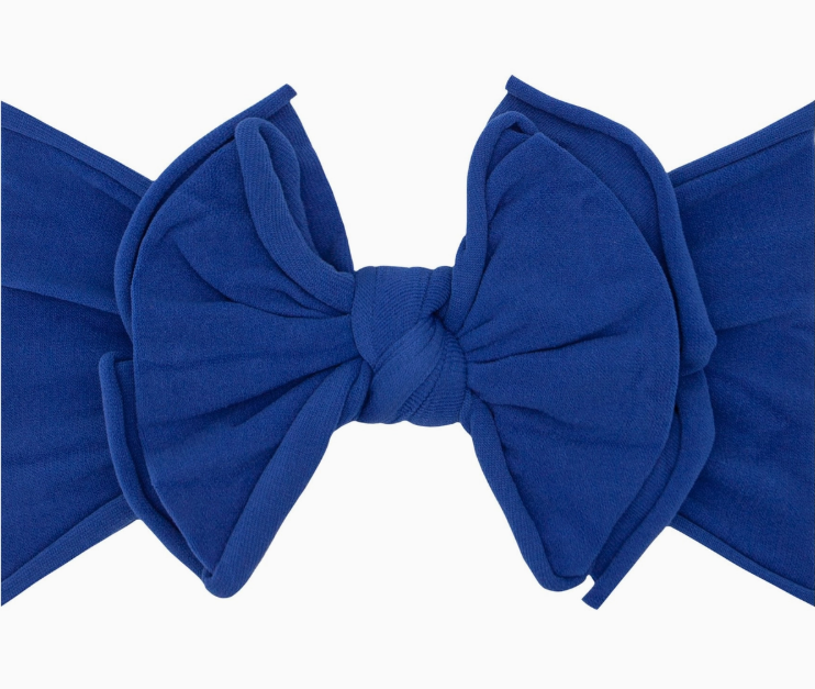 Indigo Blue Fab-Bow-Lous® Soft Nylon Bow Headband