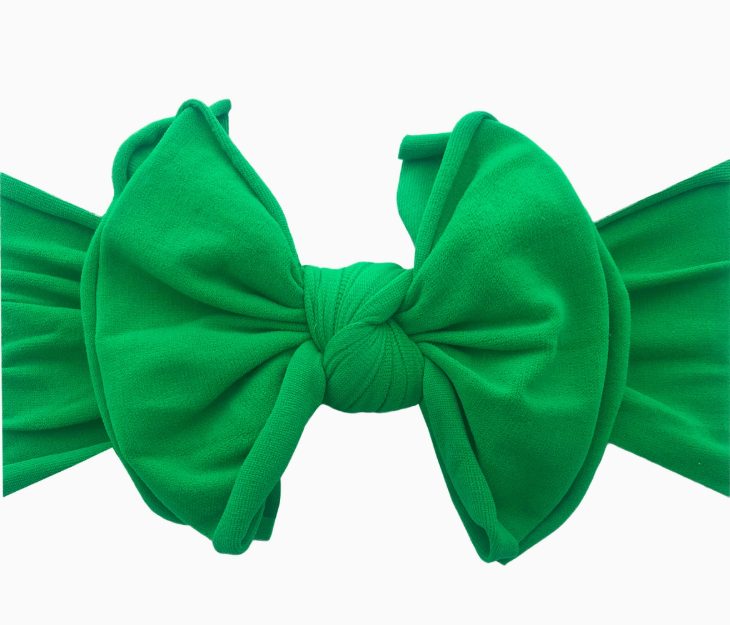 Kelly Green Fab-Bow-Lous® Soft Nylon Bow Headband