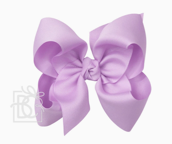 Light Orchid Clip Grosgrain Bow