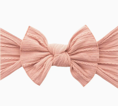 Rose Gold Cable Knit Knot Headband