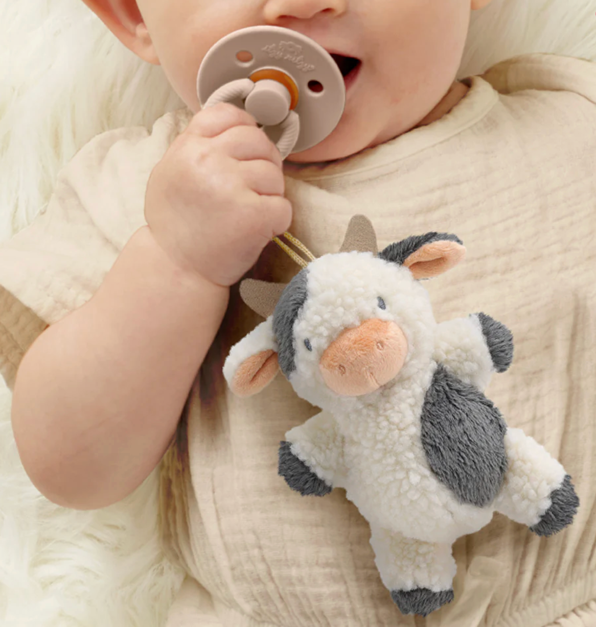 Bitzy Pal Natural Rubber Pacifier & Lovey