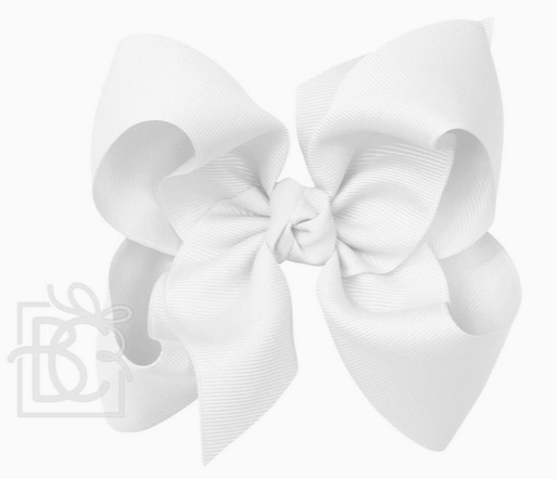 white bow on clip